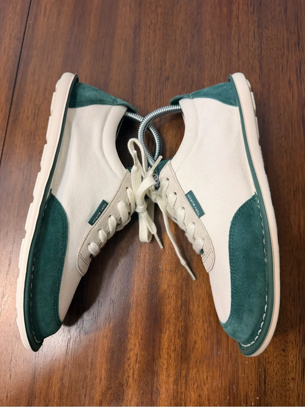 Tory Burch Howell Court Sneaker Cream Green 7